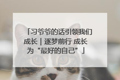 习爷爷的话引领我们成长｜逐梦前行 成长为“最好的自己”