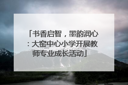 书香启智，墨韵润心：大窑中心小学开展教师专业成长活动