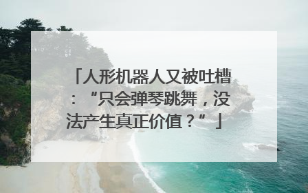 人形机器人又被吐槽：“只会弹琴跳舞，没法产生真正价值？”