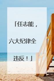 任志能，六大纪律全违反！
