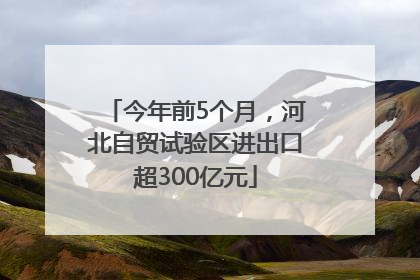 今年前5个月，河北自贸试验区进出口超300亿元