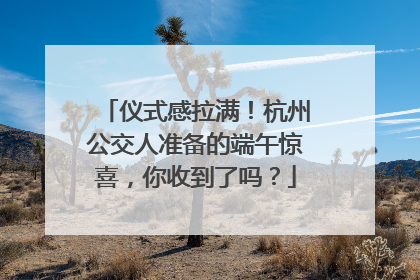 仪式感拉满！杭州公交人准备的端午惊喜，你收到了吗？