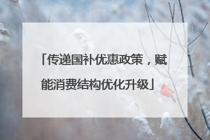 传递国补优惠政策，赋能消费结构优化升级