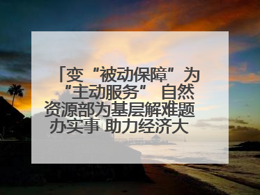 变“被动保障”为“主动服务” 自然资源部为基层解难题办实事 助力经济大省挑大梁
