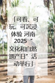 可看、可玩、可沉浸体验 河南2025“文化和自然遗产日”活动举行