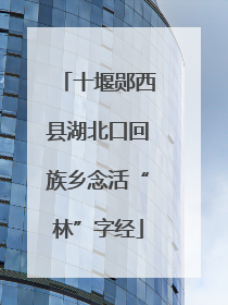 十堰郧西县湖北口回族乡念活“林”字经