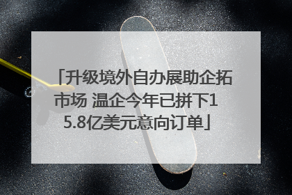 升级境外自办展助企拓市场 温企今年已拼下15.8亿美元意向订单