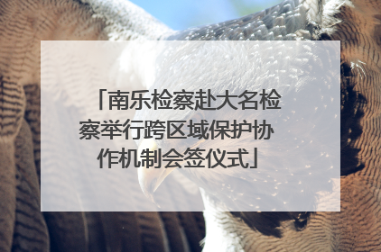 南乐检察赴大名检察举行跨区域保护协作机制会签仪式