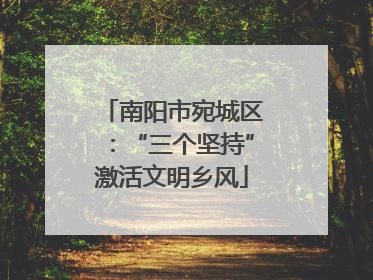 南阳市宛城区：“三个坚持”激活文明乡风