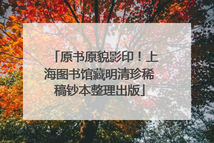 原书原貌影印！上海图书馆藏明清珍稀稿钞本整理出版