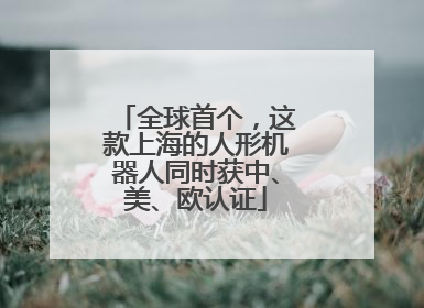 全球首个，这款上海的人形机器人同时获中、美、欧认证