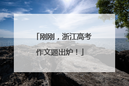 刚刚，浙江高考作文题出炉！