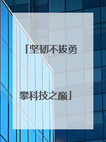 坚韧不拔勇攀科技之巅