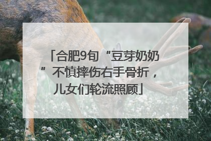 合肥9旬“豆芽奶奶”不慎摔伤右手骨折，儿女们轮流照顾