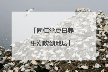 同仁堂夏日养生潮吹到地坛