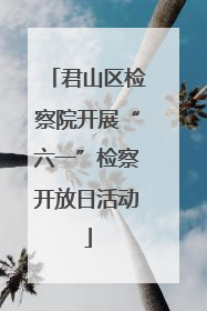 君山区检察院开展“六一”检察开放日活动