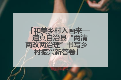 和美乡村入画来——道真自治县“两清两改两治理”书写乡村振兴新答卷