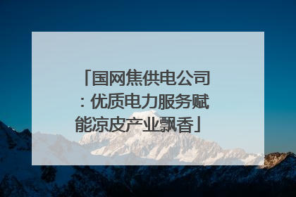 国网焦供电公司：优质电力服务赋能凉皮产业飘香