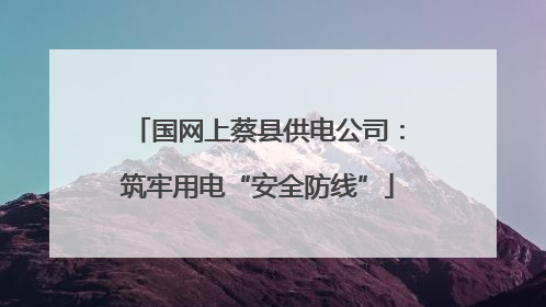 国网上蔡县供电公司：筑牢用电“安全防线”