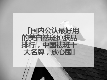 国内公认最好用的美白祛斑护肤品排行，中国祛斑十大名牌，放心囤