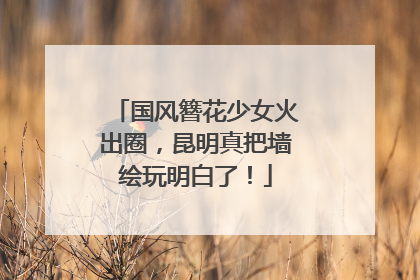 国风簪花少女火出圈，昆明真把墙绘玩明白了！