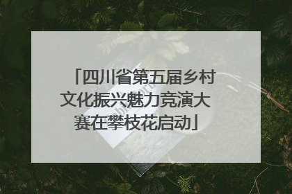 四川省第五届乡村文化振兴魅力竞演大赛在攀枝花启动