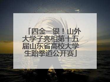 四金一银！山外大学子亮相第十五届山东省高校大学生跆拳道公开赛