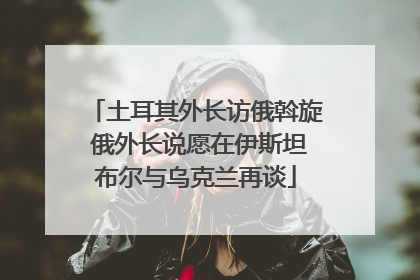 土耳其外长访俄斡旋 俄外长说愿在伊斯坦布尔与乌克兰再谈