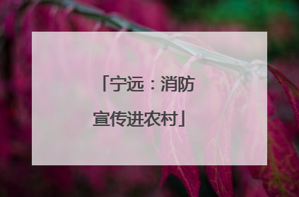 宁远：消防宣传进农村