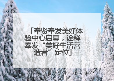 奉贤奉发美好体验中心启幕，诠释奉发“美好生活营造者”定位
