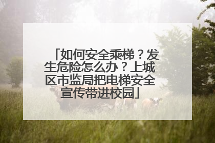 如何安全乘梯？发生危险怎么办？上城区市监局把电梯安全宣传带进校园