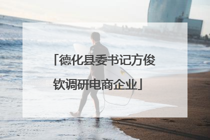 德化县委书记方俊钦调研电商企业