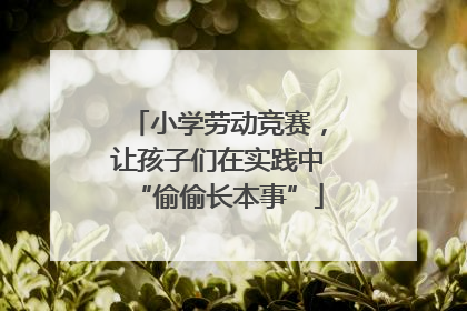 小学劳动竞赛，让孩子们在实践中“偷偷长本事”