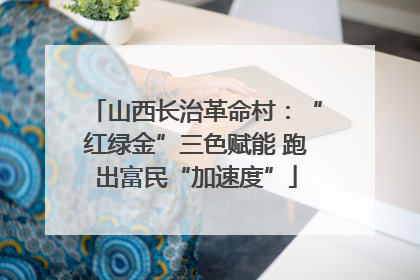 山西长治革命村：“红绿金”三色赋能 跑出富民“加速度”