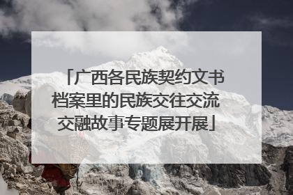 广西各民族契约文书档案里的民族交往交流交融故事专题展开展