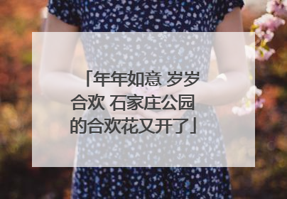 年年如意 岁岁合欢 石家庄公园的合欢花又开了