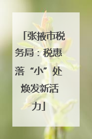 张掖市税务局：税惠落“小”处 焕发新活力