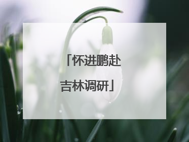 怀进鹏赴吉林调研