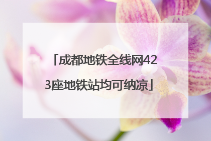 成都地铁全线网423座地铁站均可纳凉