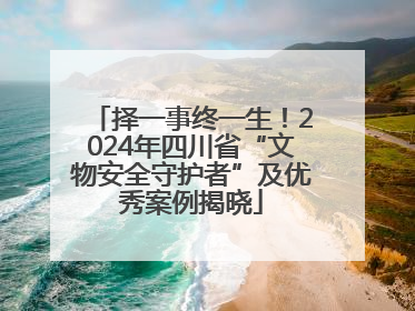 择一事终一生！2024年四川省“文物安全守护者”及优秀案例揭晓