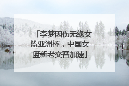 李梦因伤无缘女篮亚洲杯，中国女篮新老交替加速