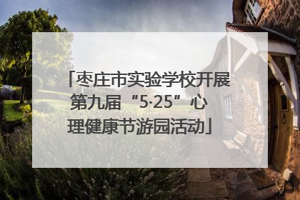 枣庄市实验学校开展第九届“5·25”心理健康节游园活动