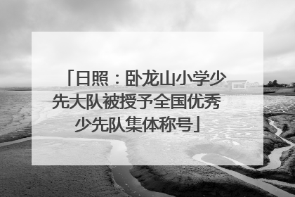 日照：卧龙山小学少先大队被授予全国优秀少先队集体称号
