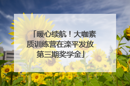 暖心续航！大咖素质训练营在滦平发放第三期奖学金