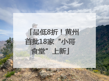 最低8折！黄州首批18家“小哥食堂”上新