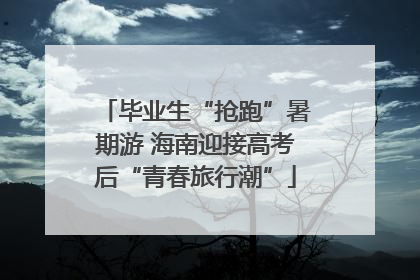 毕业生“抢跑”暑期游 海南迎接高考后“青春旅行潮”