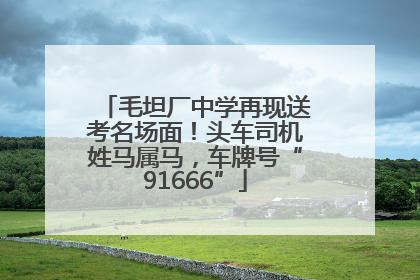 毛坦厂中学再现送考名场面！头车司机姓马属马，车牌号“91666”