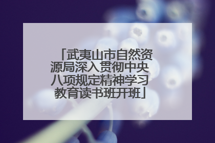 武夷山市自然资源局深入贯彻中央八项规定精神学习教育读书班开班