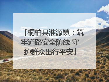 桐柏县淮源镇：筑牢道路安全防线 守护群众出行平安