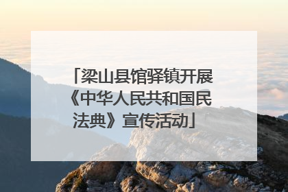 梁山县馆驿镇开展《中华人民共和国民法典》宣传活动